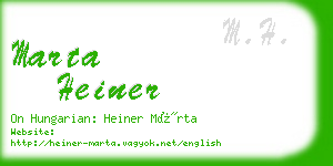 marta heiner business card